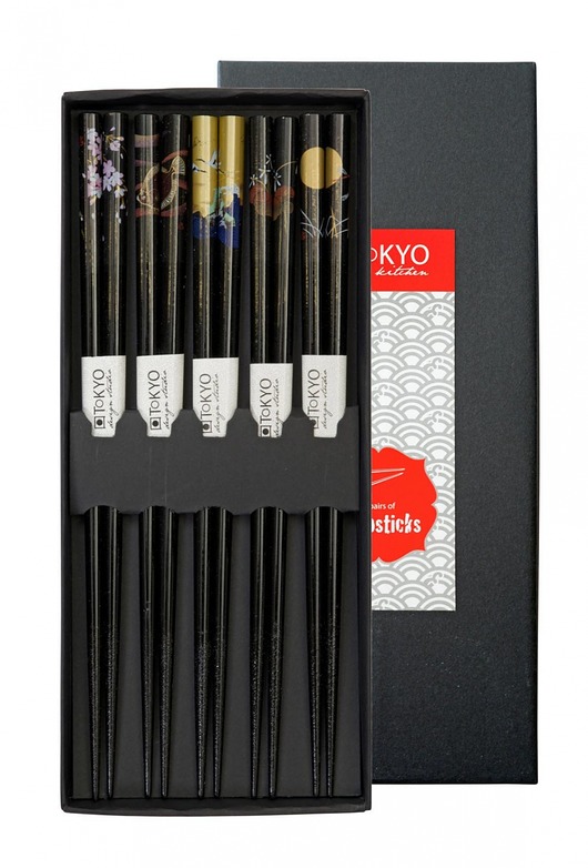 4075| Zestaw pałeczek drewnianych 5 par Tokyo Design Studio
