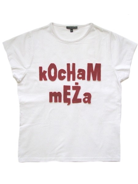 t-shirt LOVE (L) biały YULIYA BABICH