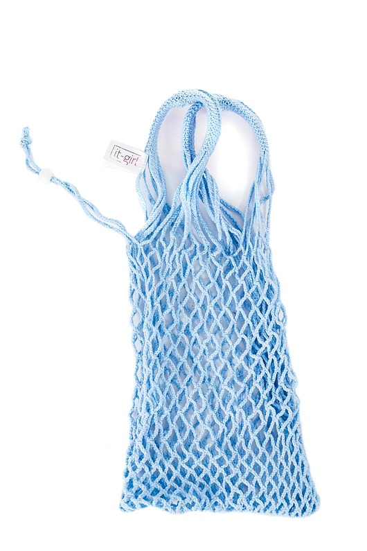 torby na zakupy Siatka na zakupy PRL błękitna ze ściągaczem