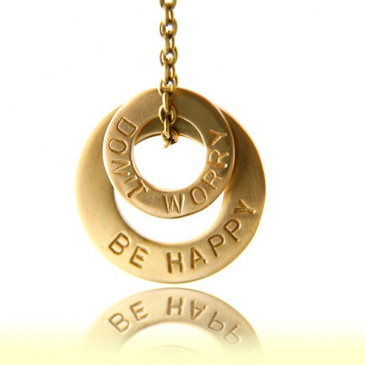 Circles - duo - brass- chain SHEandHE