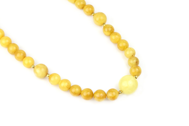 Colare Bursztyn Miodowy złoto Brazi Druse Jewelry