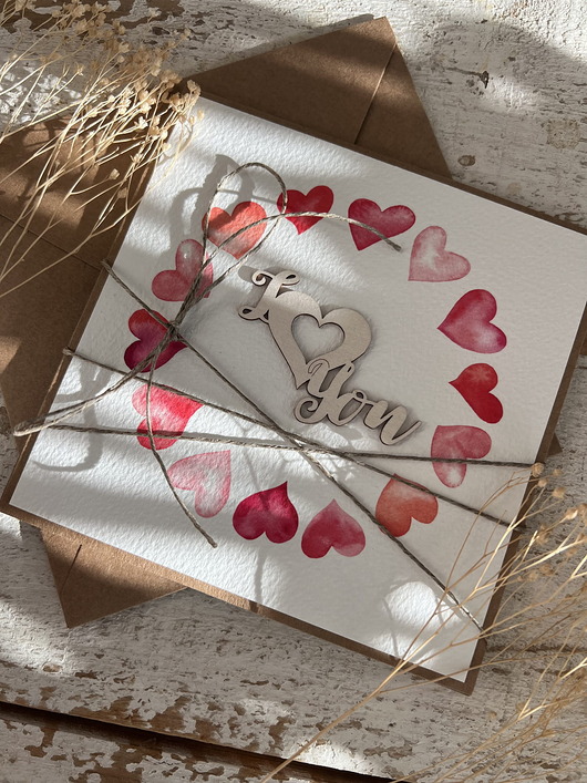 kartki scrapbooking Wyjątkowa ręcznie robiona kartka prezent na walentynki, walentynkowa - walent