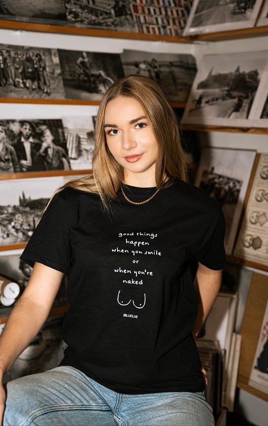t-shirt damskie Koszulka czarna "Good things.."