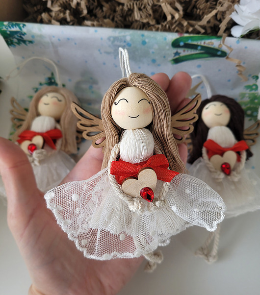 dekoracje świąteczne Ozdoby świąteczne- Aniołki 3szt