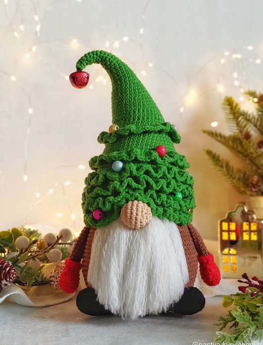 dekoracje świąteczne Skrzat Choinka, Skrzat świąteczny, Krasnal do dekoracji