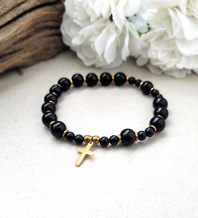 bransoletki z kamieni naturalnych RÓŻANIEC na rękę z kamieni naturalnych