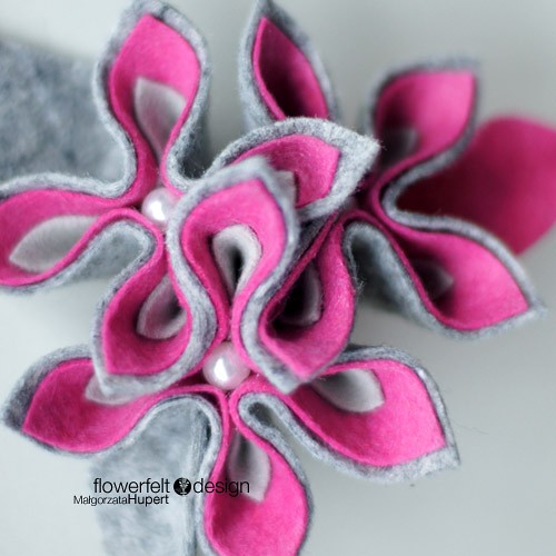 szara z rożem FlowerFelt Design