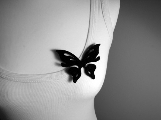 felt butterfly... felt label