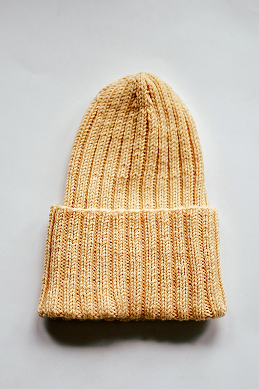 czapki damskie Czapka z merynosa żółta masełkowa