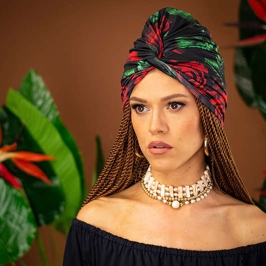 opaski do włosów Turban - Królowa Róża