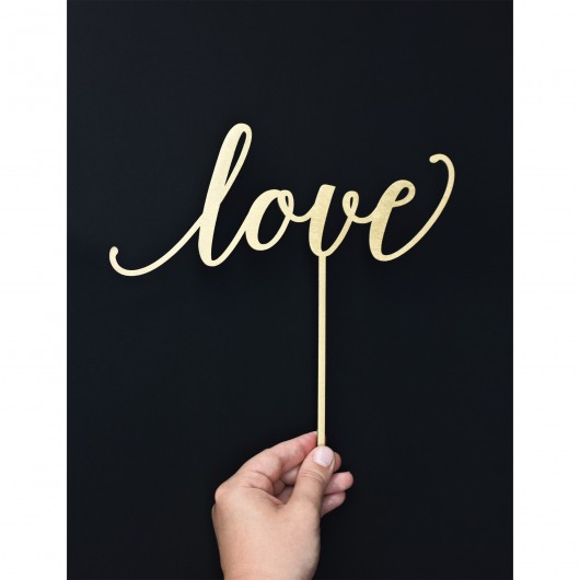 Cake topper, napis na tort, love. methodshop