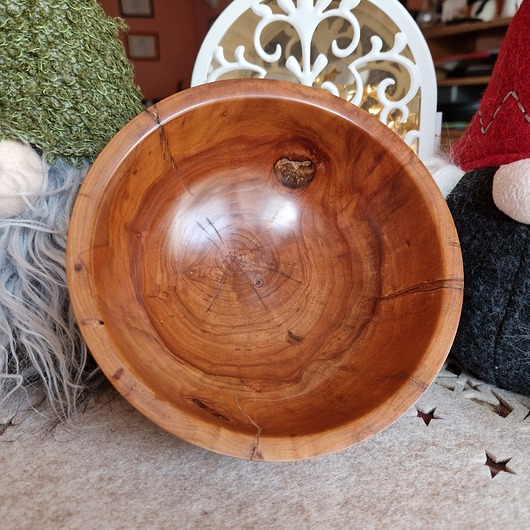 talerze, miski Ręcznie wykonana misa z drewna naturalnego