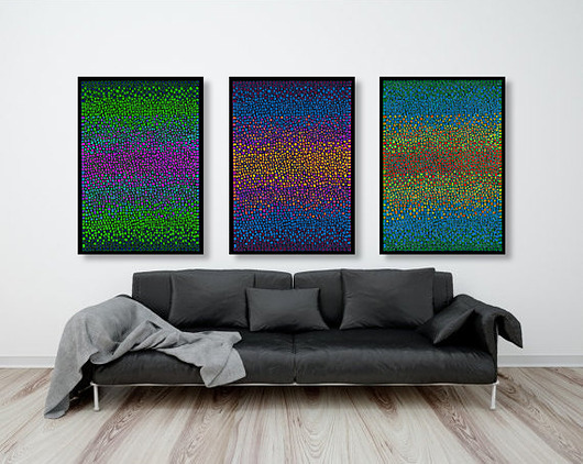 Zestaw 3 prac 50x70cm Malgorzata Domanska