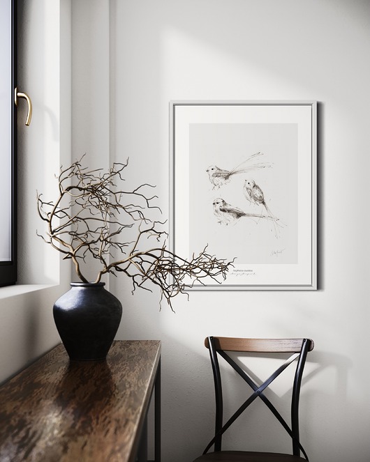 grafiki i ilustracje Raniuszki / ptaki / delikatna grafika /Fine Art Print