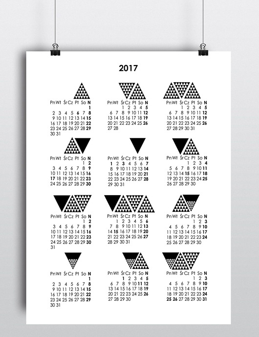 Kalendarz 2017 Cytryna design