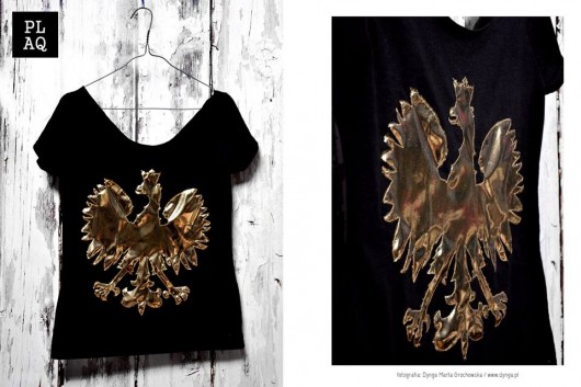 t-shirt złoty orzeł Polaquito r.L polaquito