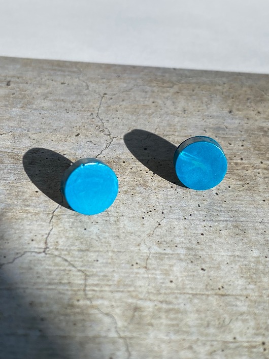 kolczyki - inne Turkusowe sztyfty kółka
