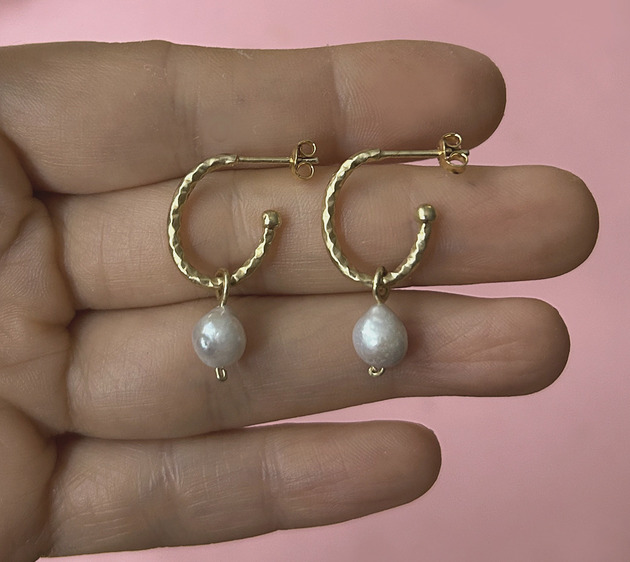 kolczyki pozłacane Kolczyki Plates Gold - srebro 925 pokryte 24K złotem