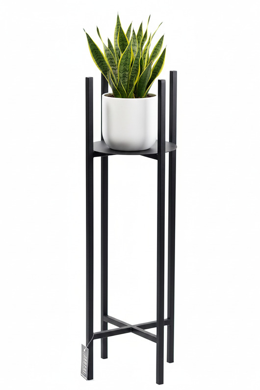 kwietniki Kwietnik Metalowy Stojak na kwiaty 80cm czarny LOFT