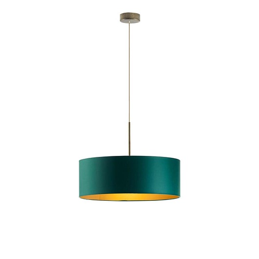 lampy wiszące Nowoczesna lampa wisząca do salonu z abażurem SINTRA GOLD fi - 50 cm