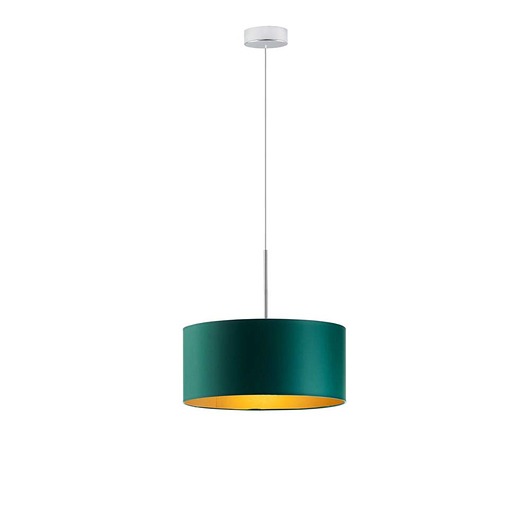 lampy wiszące Zielona lampa wisząca do salonu ze złotymi elementami SINTRA GOLD  fi - 30 cm