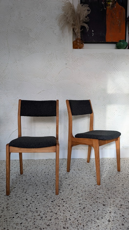 krzesła Para krzeseł 'Aster" black boucle