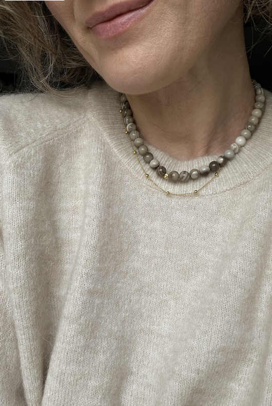 chokery Harmonia - choker z Krzemieniem Pasiastym