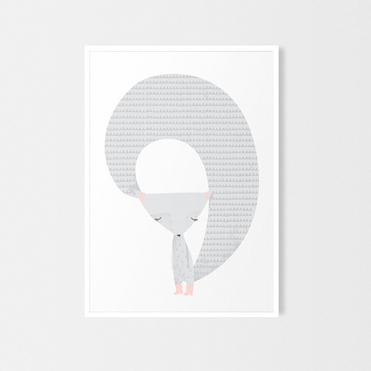 Szary Lis | plakat A3 milostudio