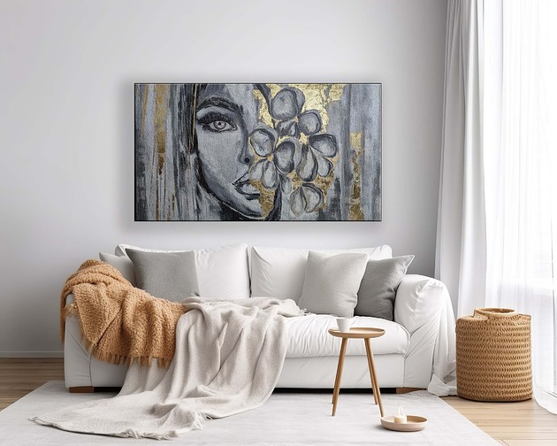 obrazy Kobieta Oko Duszy Ręcznie malowany obraz 100x170 cm Duży format