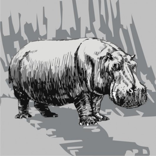 2x hipopotam zamówienie Gaul Designs