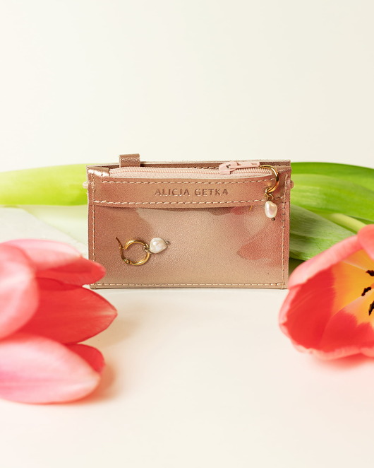 portfele damskie Portfel MIKRO +- Pink Gold