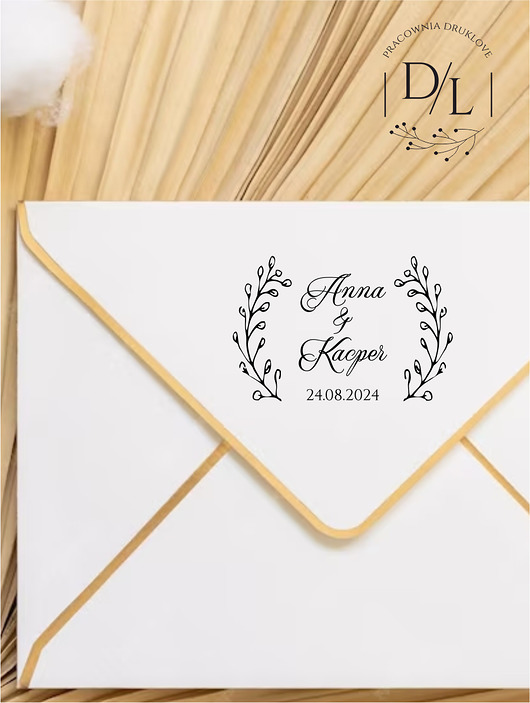 stemple ślubne Stempel ślubny personalizowany Gałązki 2