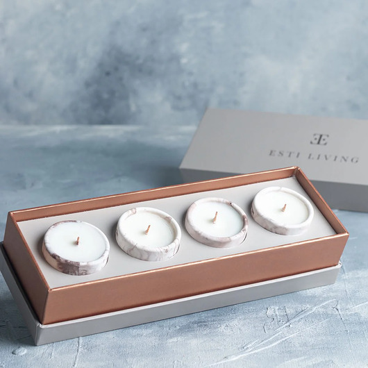 świeczniki i świece Zestaw 4 świeczek mini Mocha Dreams