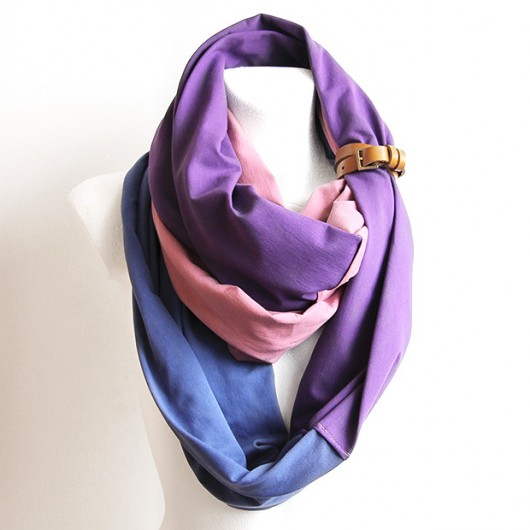 Dzianinowy Komin Tuba Szal 3kolor VIOLET CADOaccessories