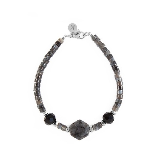 bransoletki z kamieni naturalnych Bransoletka z kamieniem mocy i ochrony - Wersja Srebrna