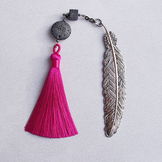 LUX. fuchsia&black : unikatowa zakładka kaktusia