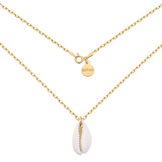 złote naszyjniki Złoty masywny łańcuszek z muszelką