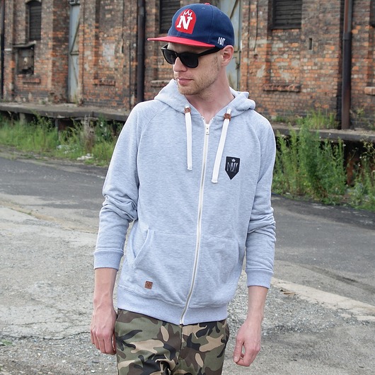 Bluza rozpinana kangurka z kapturem | Gray II Nuff