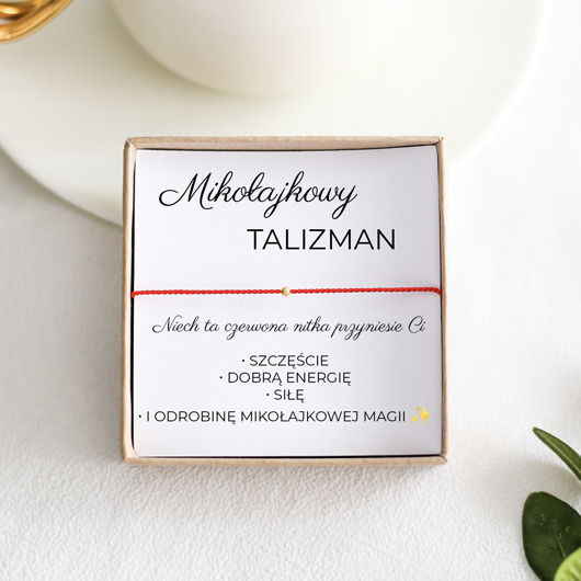 bransoletki na sznurku Prezent na Mikołajki,  Bransoletka Ochronna Czerwona Nitka