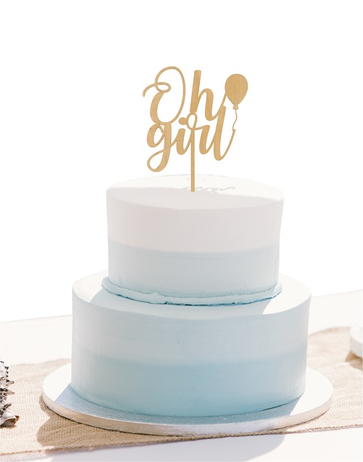 ozdoby na chrzest Topper na tort Oh Girl