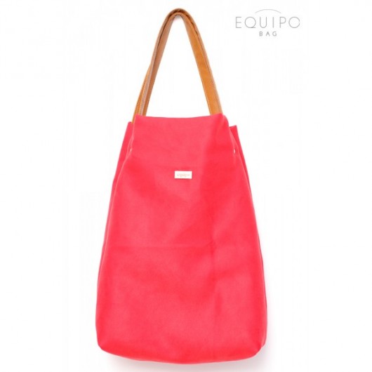 Shoper Bag Red & Camel equipo