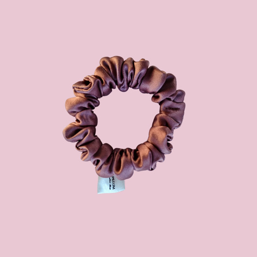 gumki do włosów Gumka jedwabna, scrunchie, brudny róż MINI