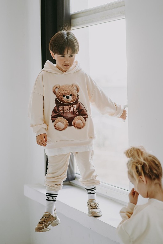 bluzy dla dziewczynki Dres oversize Biscuit Teddy