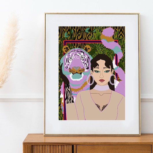 grafiki i ilustracje Purple Tiger