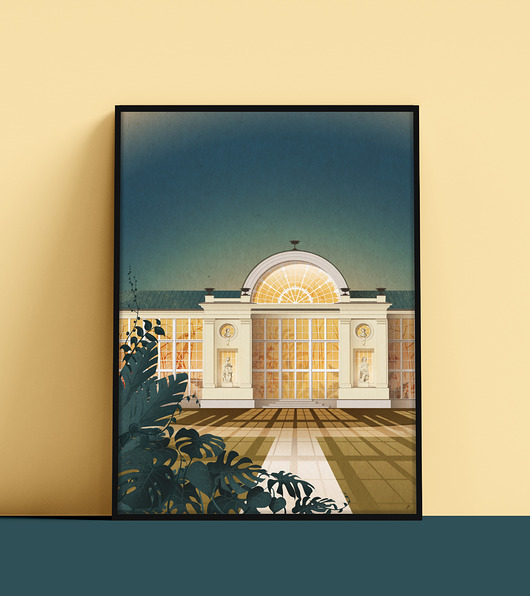 plakaty Plakat Oranżeria, Pawilon ogrodu zimowego, Łazienki Królewskie