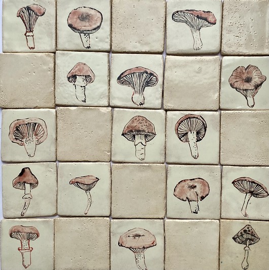 kafle i panele Płytki leśne grzyby