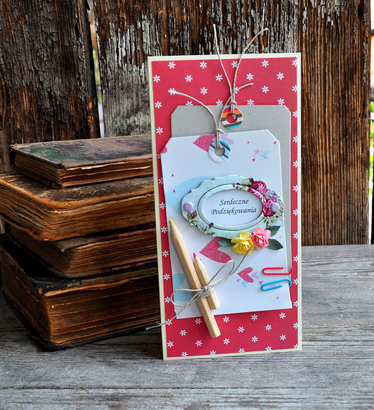 kartki scrapbooking Dla nauczyciela