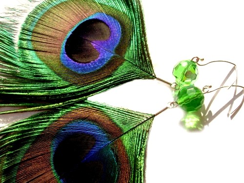 pawie pióra disco green amanorii
