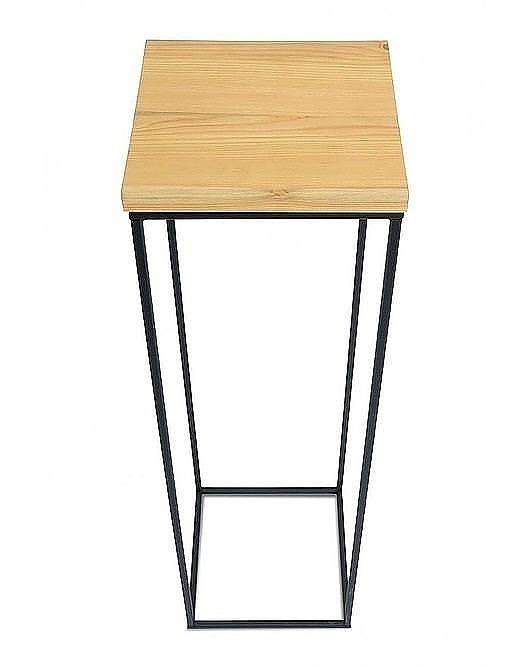 Kwietnik Metalowy z Drewnem Modrzewiowym 80 cm MIA home