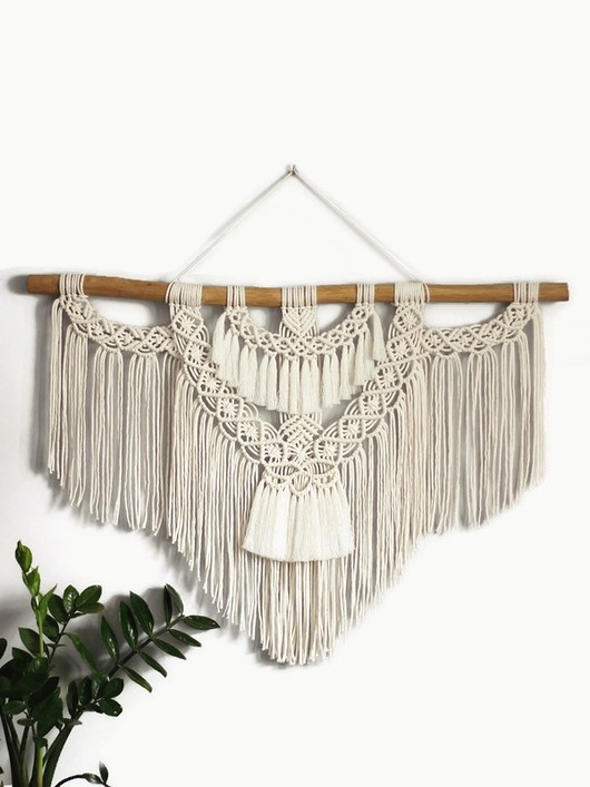 makramy Makrama naturalna nad łóżko lub komodę